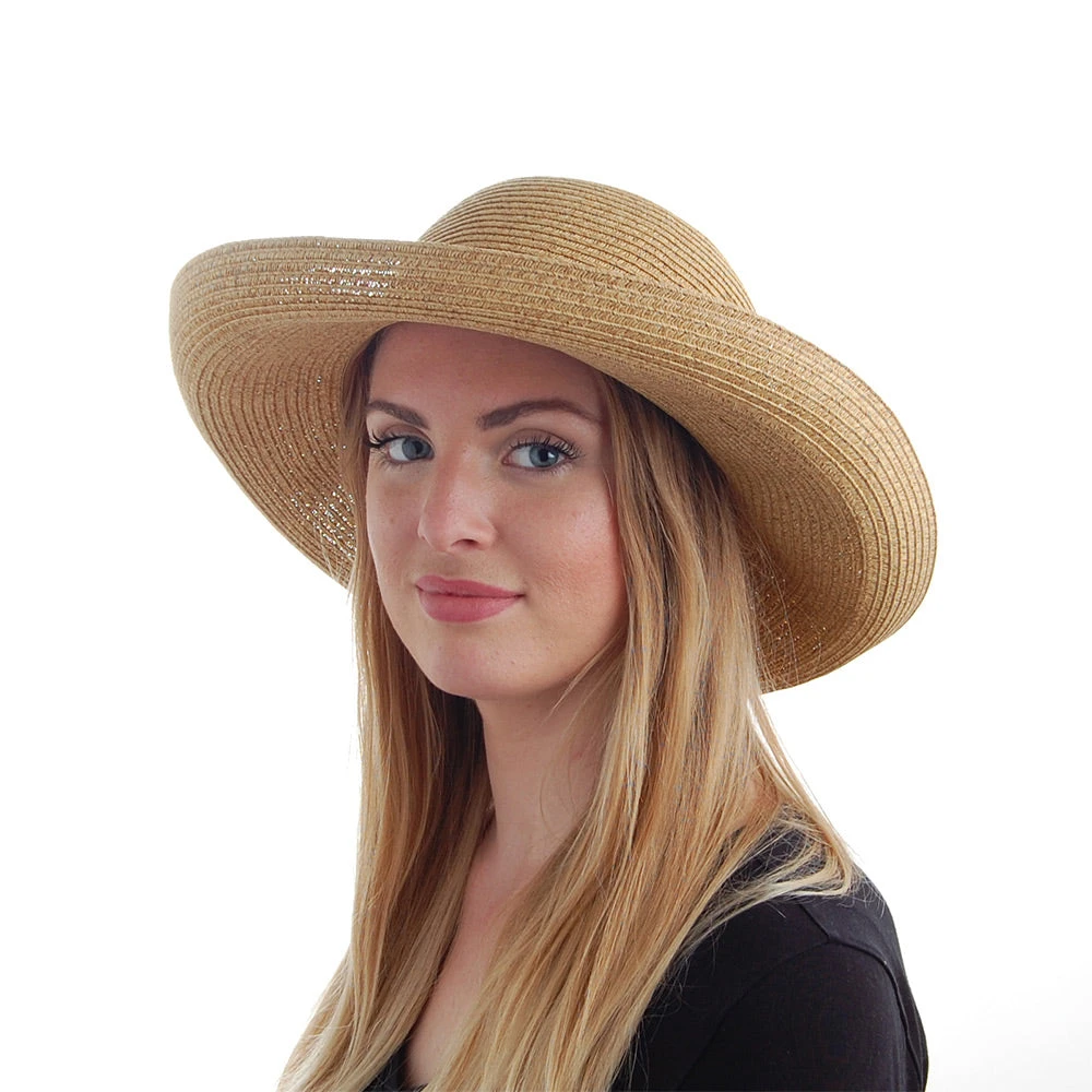 Sur La Tête Womens Traveller Packable Sun Hat - Toast - Image 3
