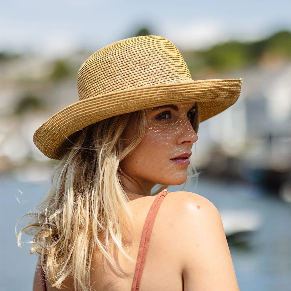 Sur La Tête Womens Traveller Packable Sun Hat - Toast - Image 5