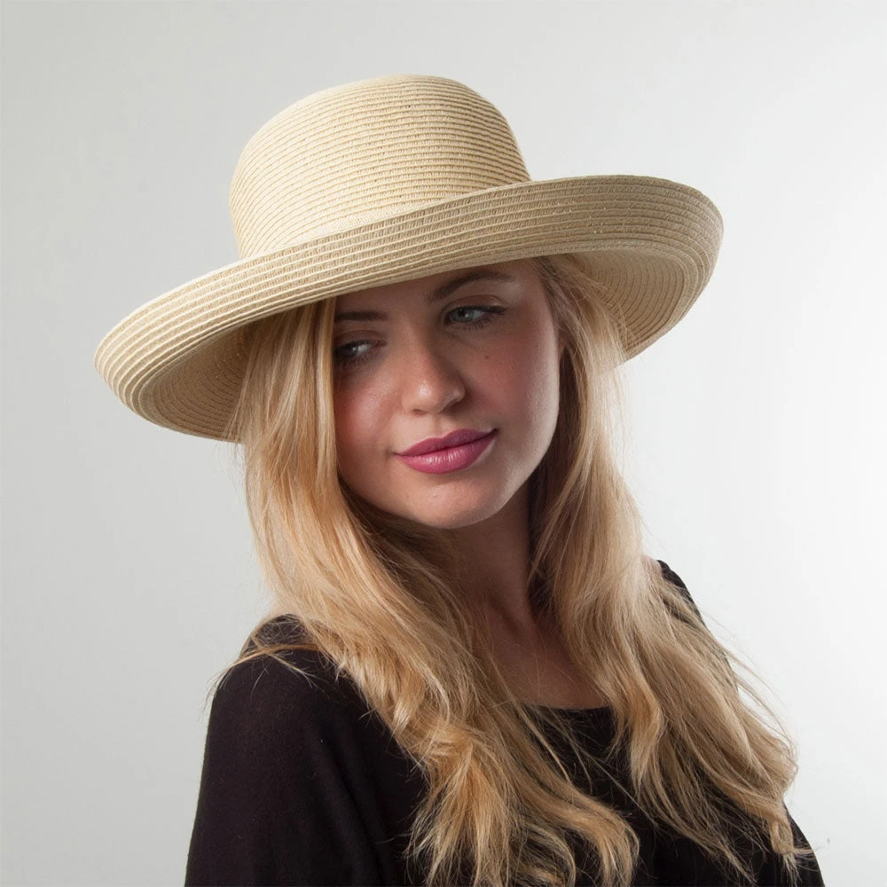 Sur La Tête Womens Traveller Packable Sun Hat - Natural - Image 2