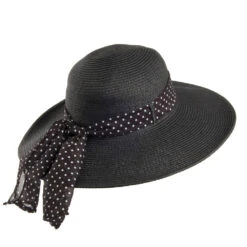 Sur La Tête Womens Beachside Sun Hat - Black