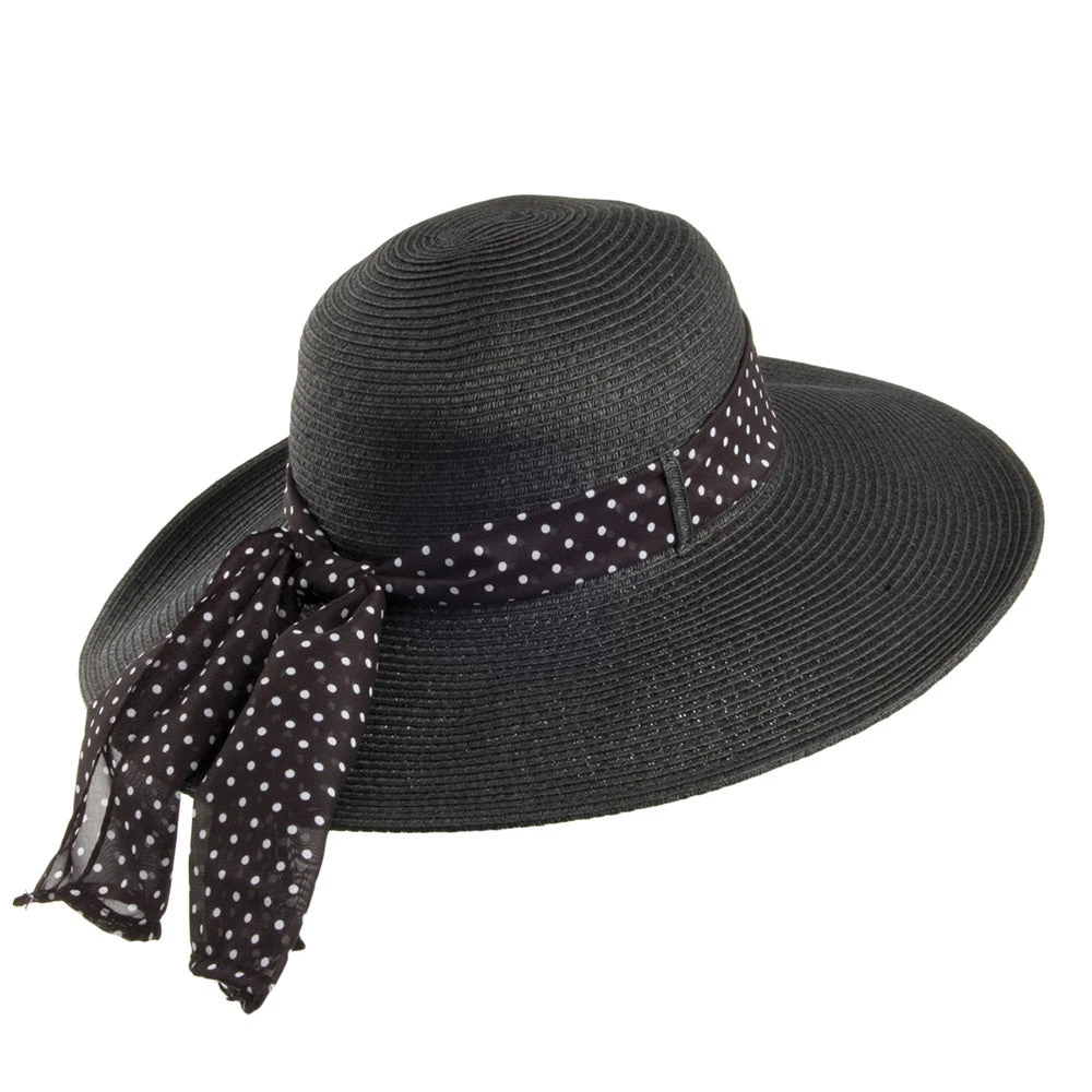 Sur La Tête Womens Beachside Sun Hat - Black