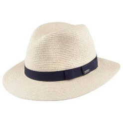 Barts Hats Aveloz Toyo Straw Fedora Hat - Natural
