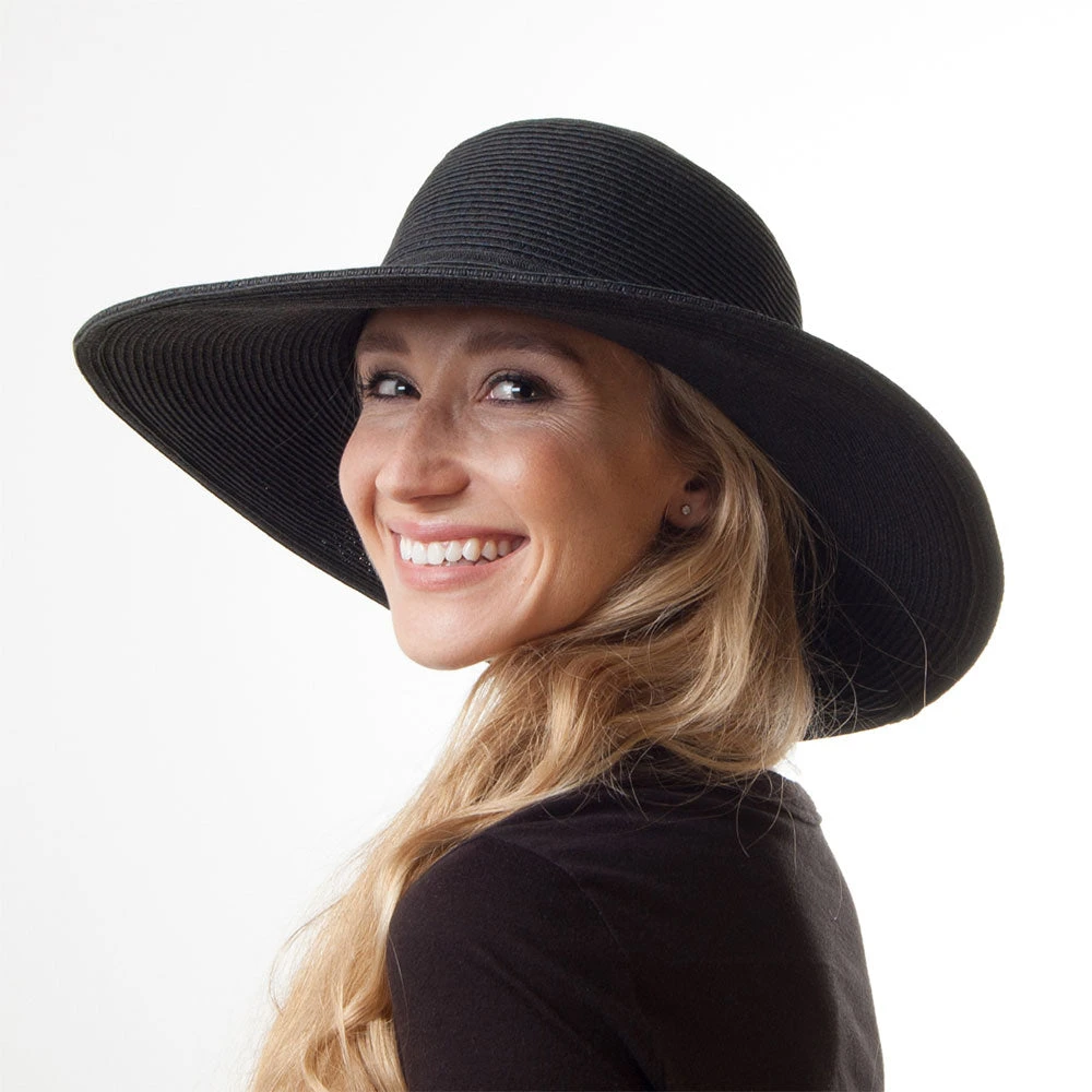 Sur La Tête Womens Brighton Sun Hat - Black - Image 2