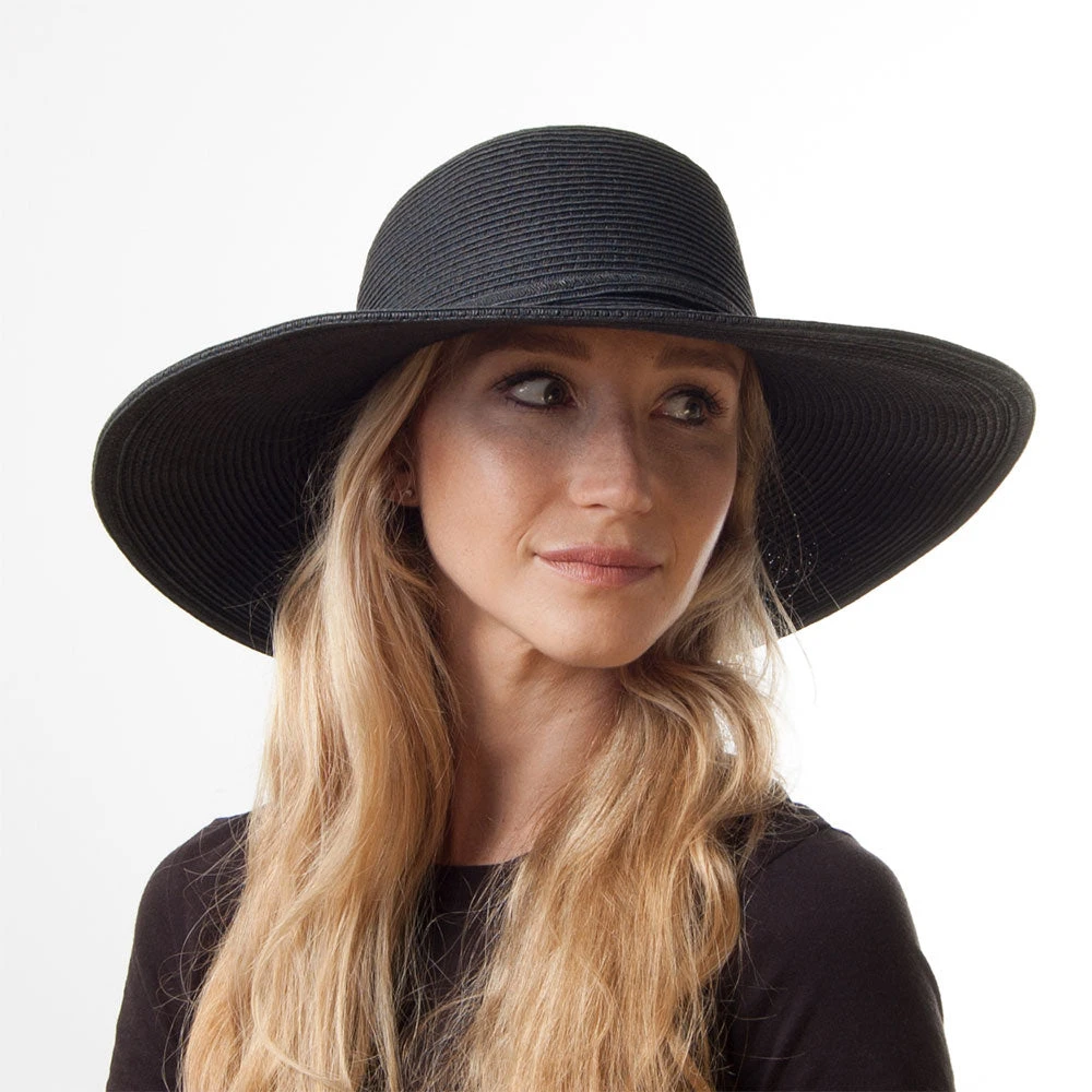 Sur La Tête Womens Brighton Sun Hat - Black - Image 3
