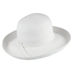 Sur La Tête Womens Traveller Packable Sun Hat - White
