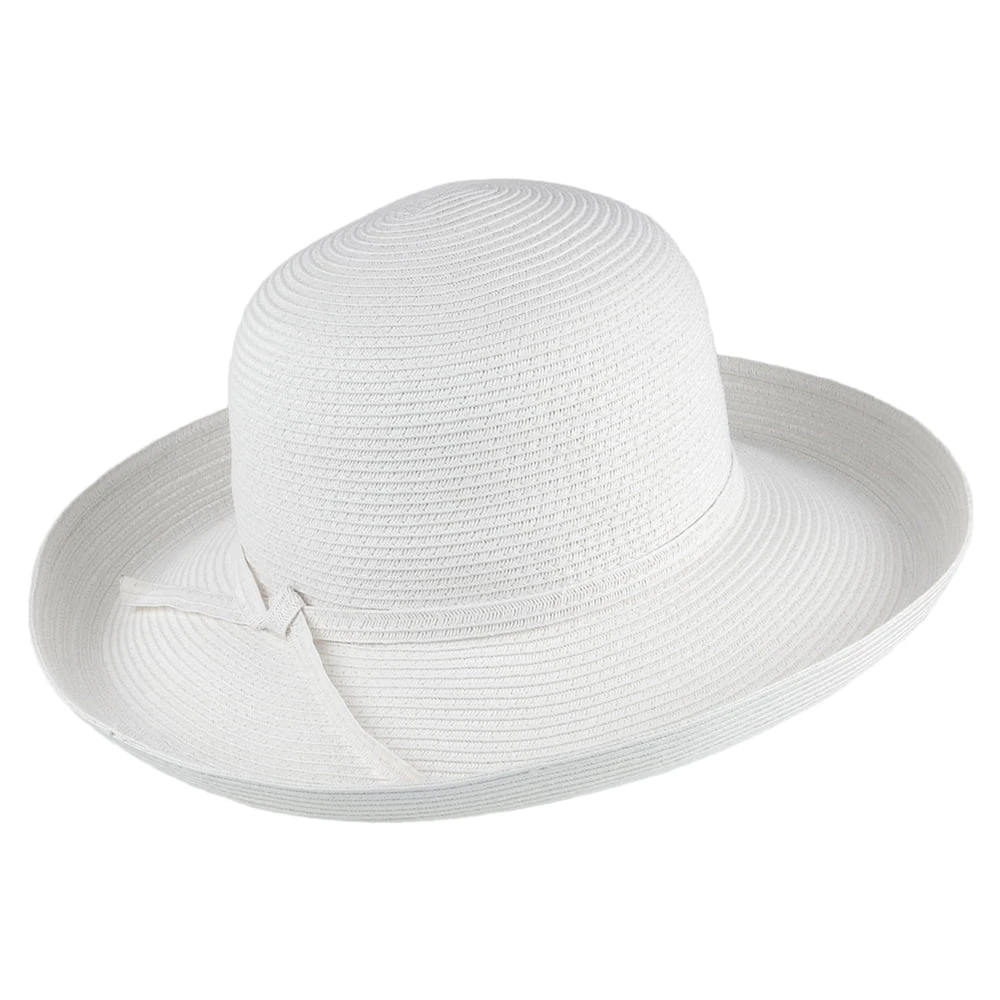 Sur La Tête Womens Traveller Packable Sun Hat - White