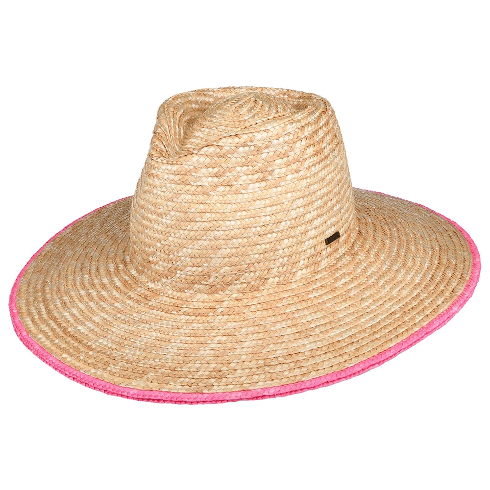 Brixton Hats Joanna Festival Straw Sun Hat - Natural-Pink