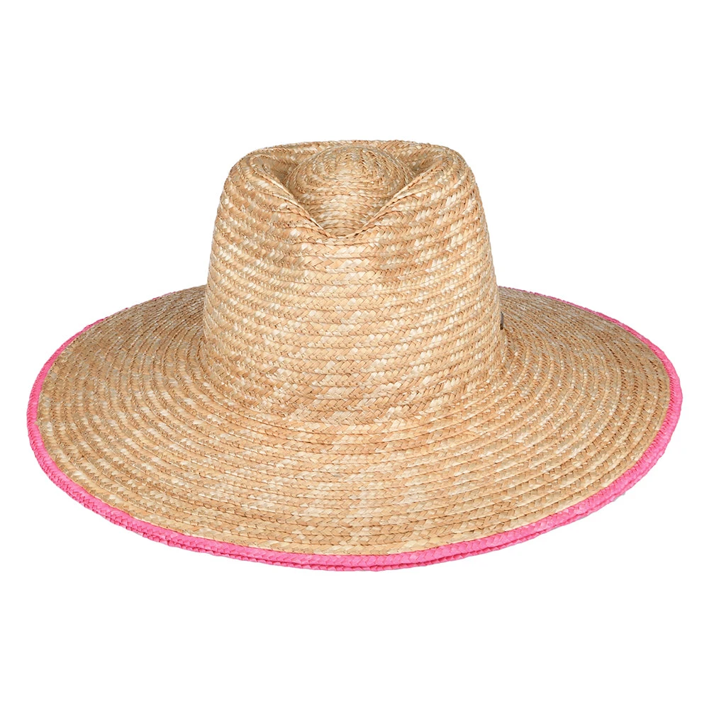 Brixton Hats Joanna Festival Straw Sun Hat - Natural-Pink - Image 3