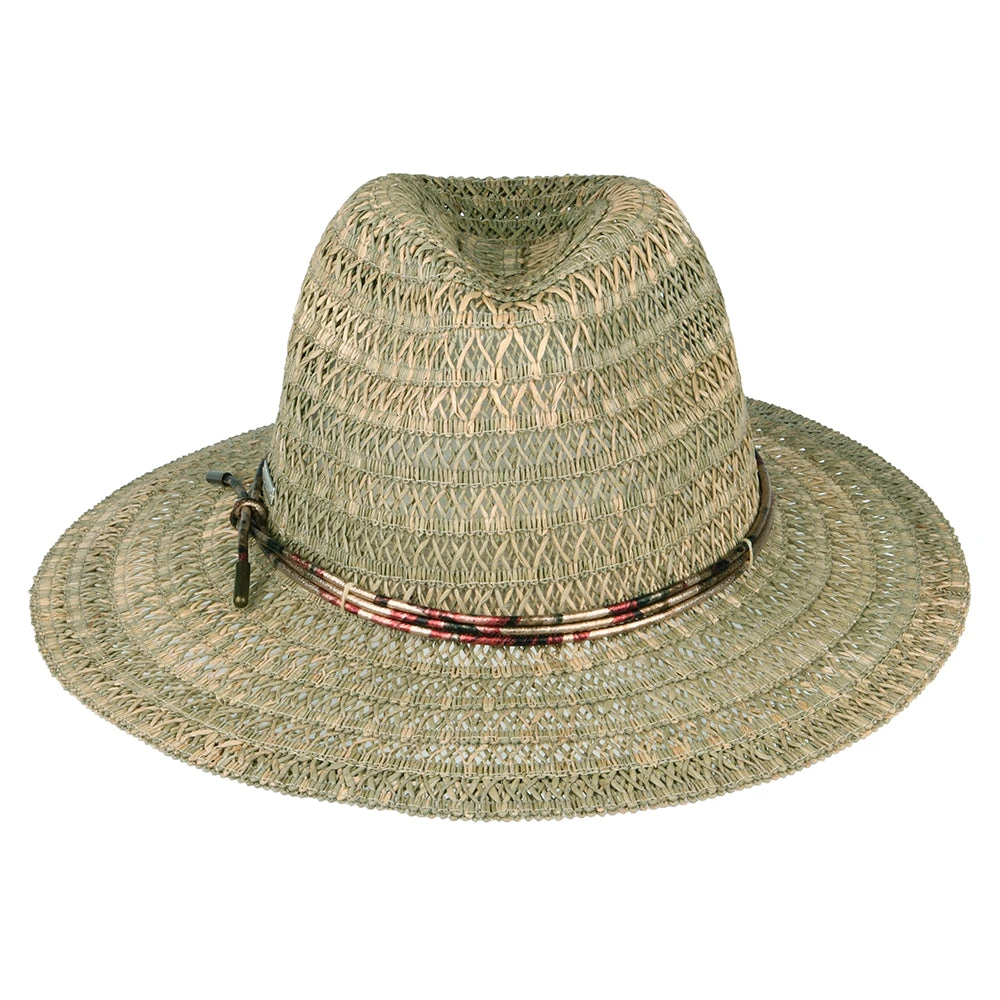 Seeberger Hats Patterned Straw Fedora Hat - Natural - Image 4