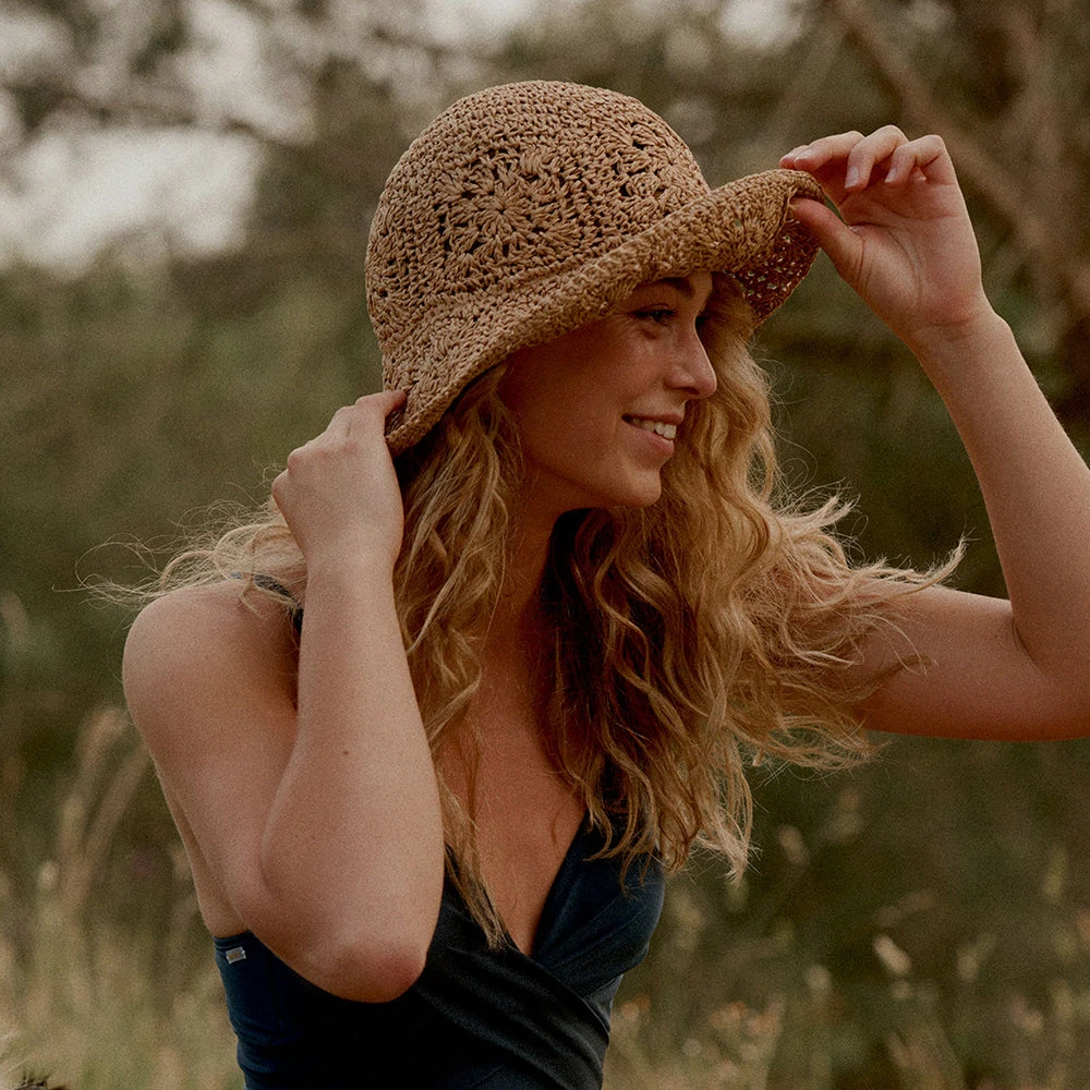 Barts Hats Candyflower Crocheted Sun Hat - Natural - Image 2