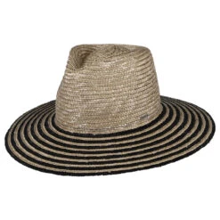 Brixton Hats Joanna Festival Straw Sun Hat - Smoke Grey-Black
