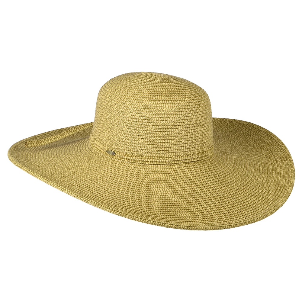 Scala Hats Newport Paper Braid Wide Brim Sun Hat - Natural