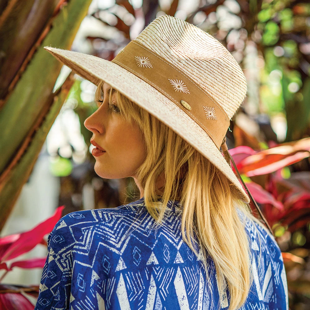 Scala Hats Bianca Palm Safari Fedora Hat - Natural - Image 4