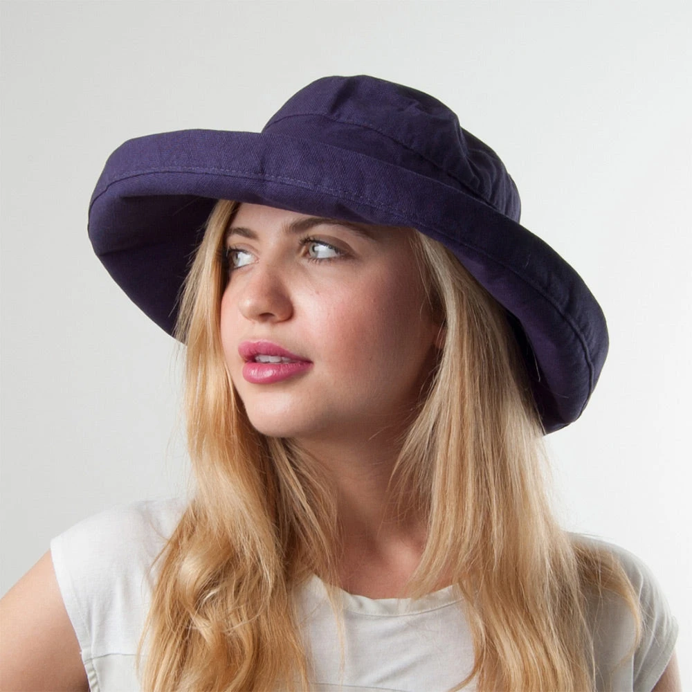 Scala Hats Lanikai Packable Sun Hat - Navy Blue - Image 3