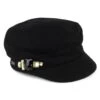 Betmar Hats Rhinestone Baker Boy Cap - Black