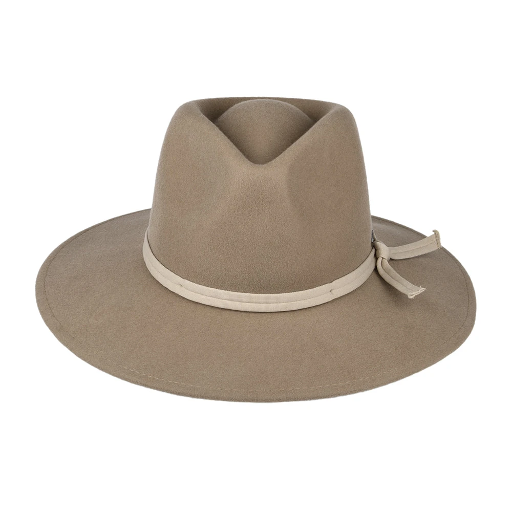 Brixton Hats Joanna Wool Felt Packable Fedora Hat - Camel-Beige - Image 3