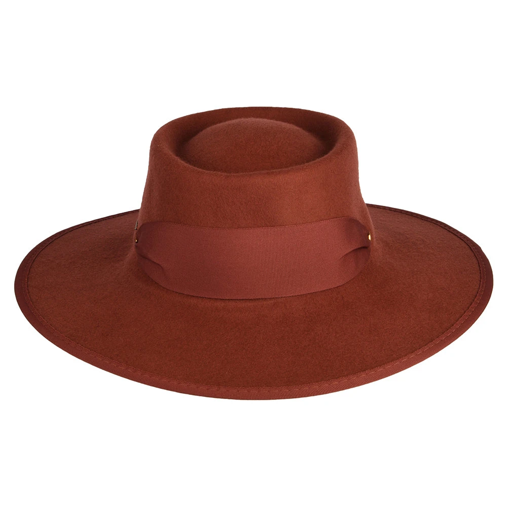 Scala Hats Wool Felt Gaucho Hat - Rust - Image 3