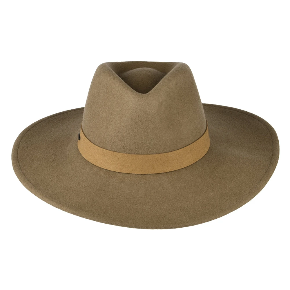 Scala Hats Inaki Wool Felt Safari Fedora Hat - Camel - Image 3