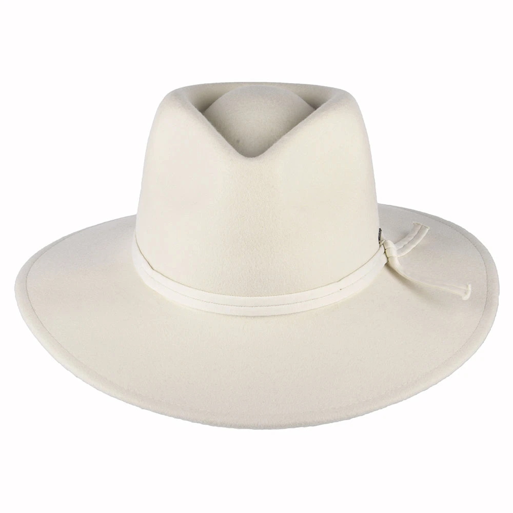 Brixton Hats Joanna Wool Felt Packable Fedora Hat - Off White - Image 3