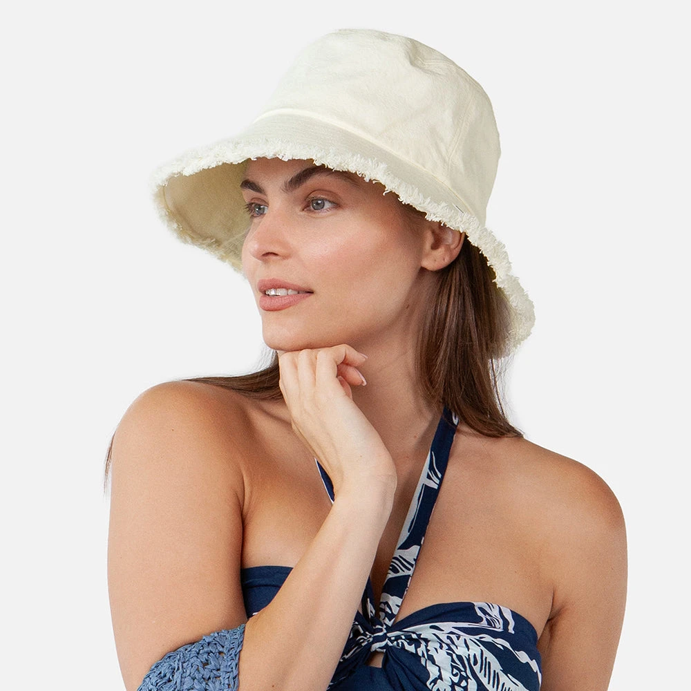 Barts Hats Huahina Cotton Sun Hat - Cream - Image 2