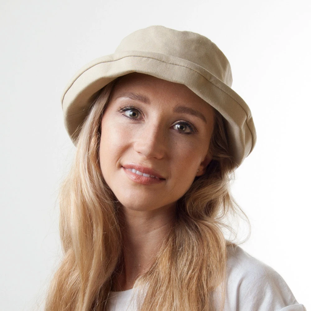 Sur La Tête Arbres Packable Bucket Hat - Beige - Image 2