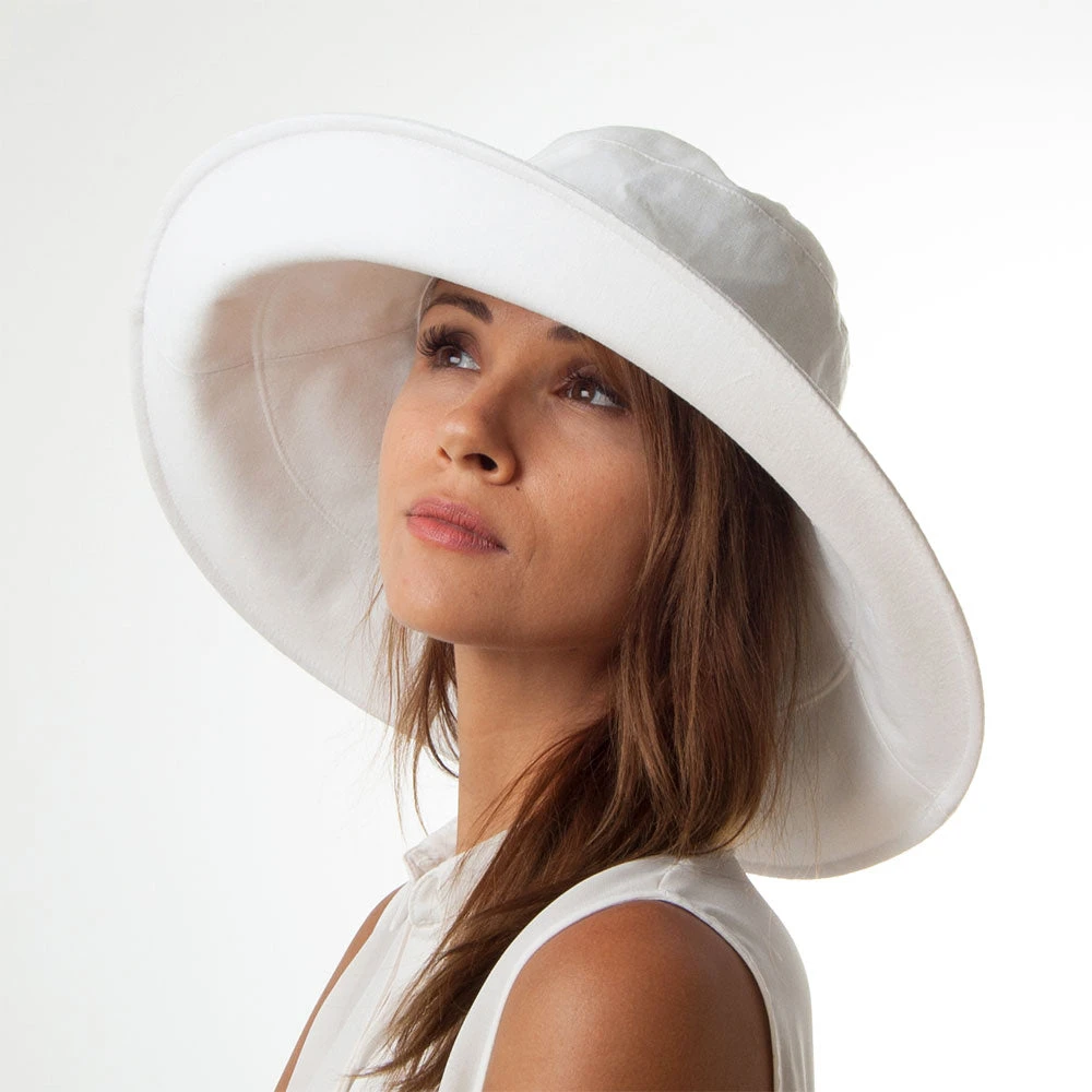 Sur La Tête Monaco Packable Sun Hat - White - Image 2