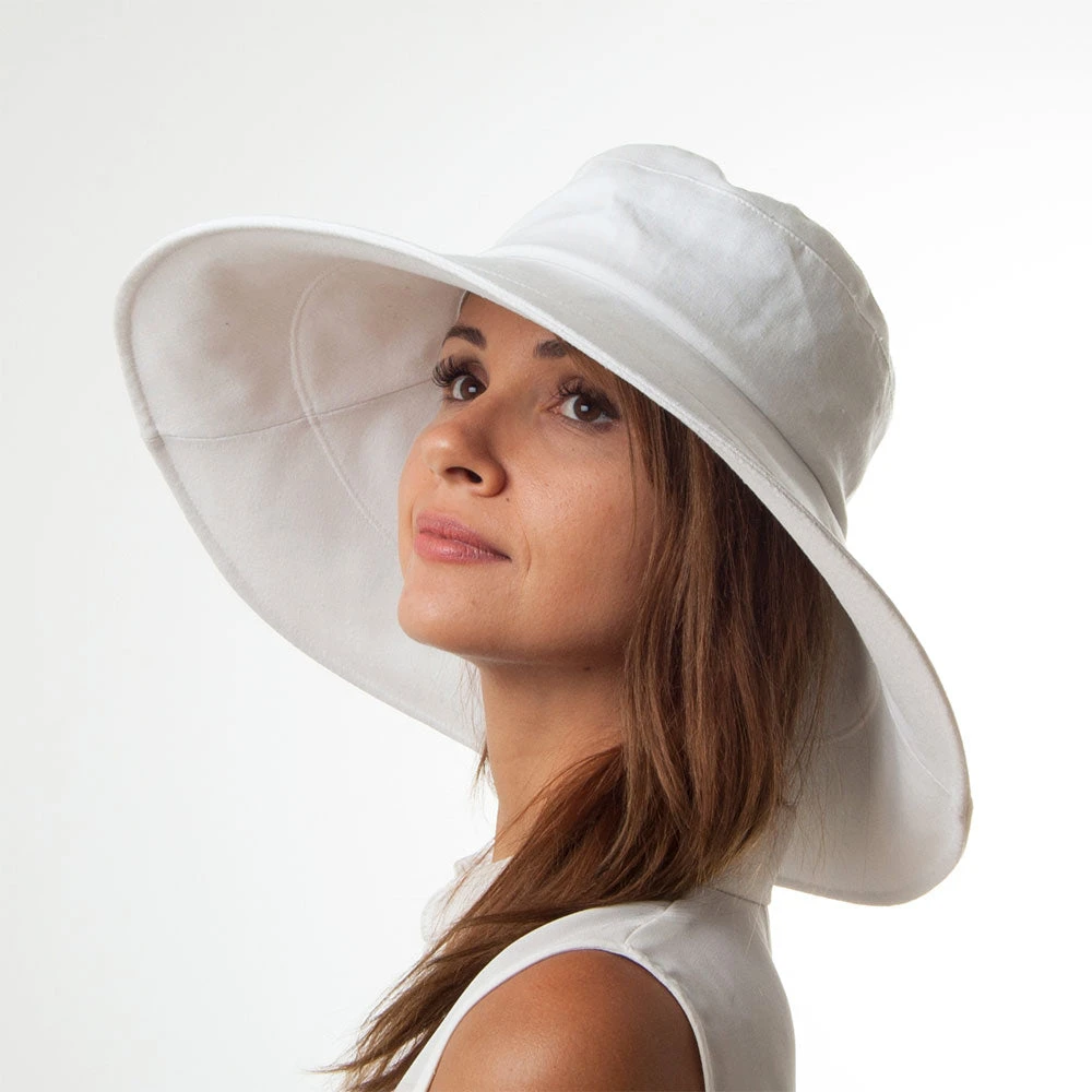Sur La Tête Monaco Packable Sun Hat - White - Image 3