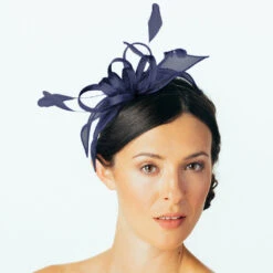 Failsworth Hats Jenaya II Fascinator - Navy Blue