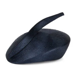 Whiteley Hats Luna Straw Pillbox Hat - Navy Blue