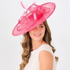 Failsworth Hats Felicity Disc Fascinator - Magenta