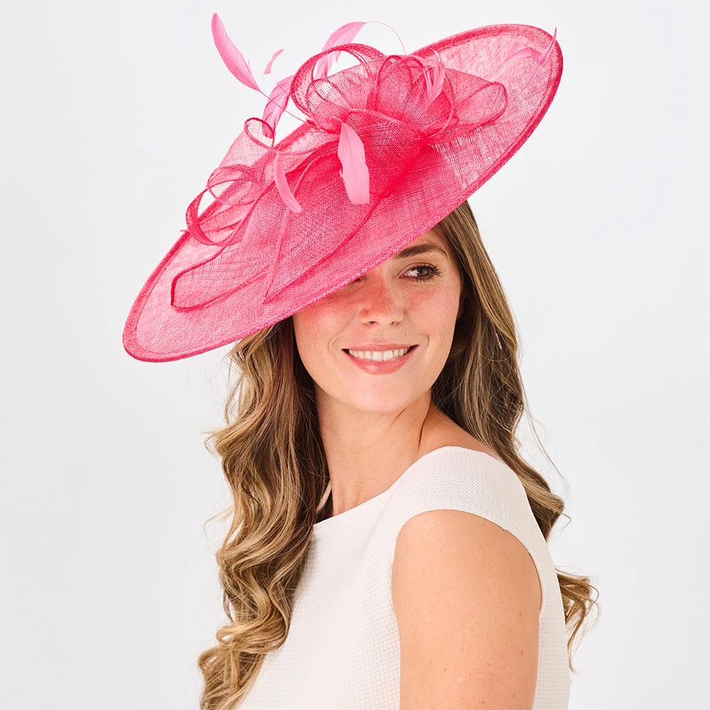 Failsworth Hats Felicity Disc Fascinator - Magenta