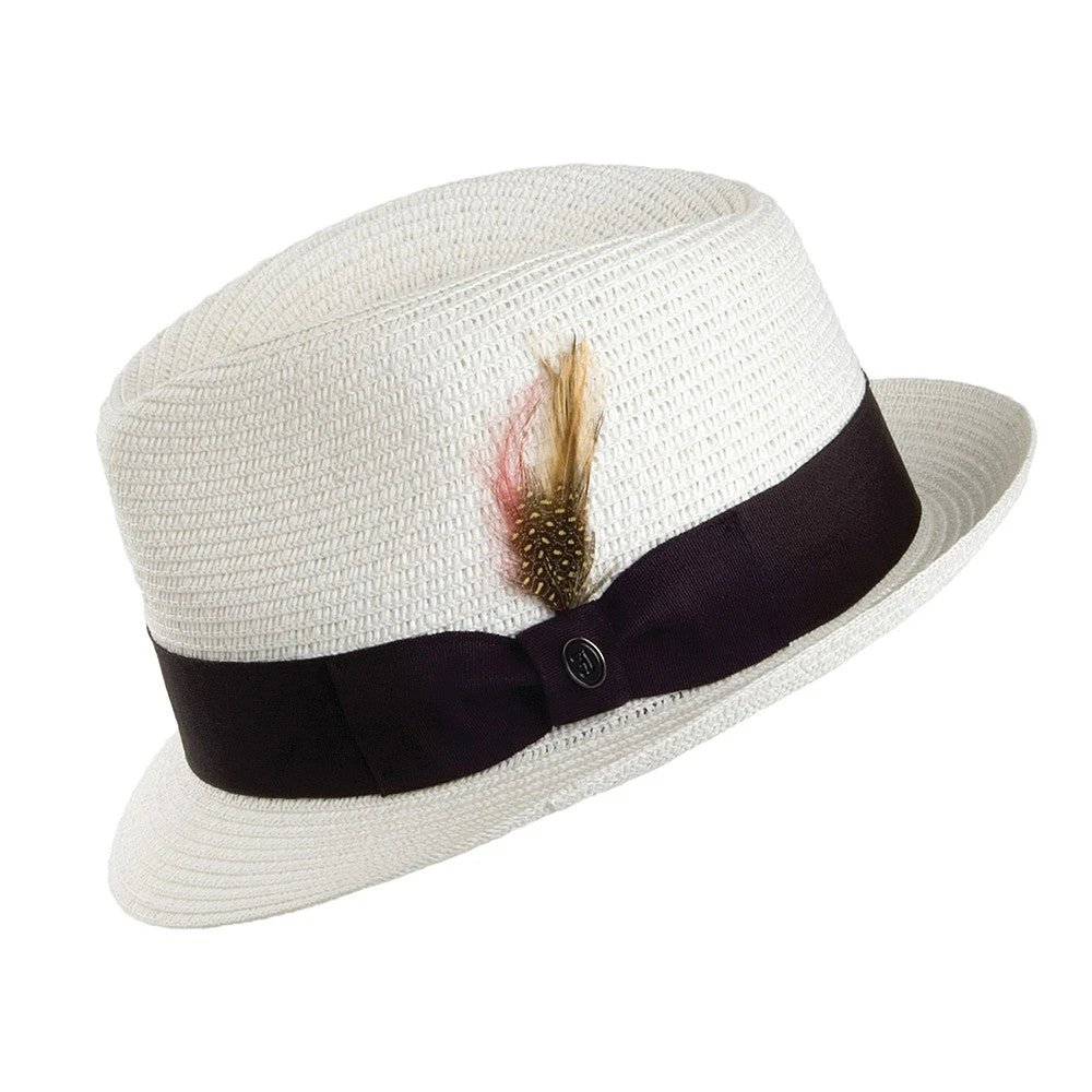 Jaxon & James Toyo Straw Trilby Hat - White - Image 2