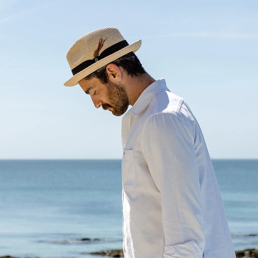 Jaxon & James Toyo Straw Trilby Hat - Natural - Image 6