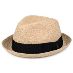 Jaxon & James Saybrook Raffia Trilby Hat - Natural