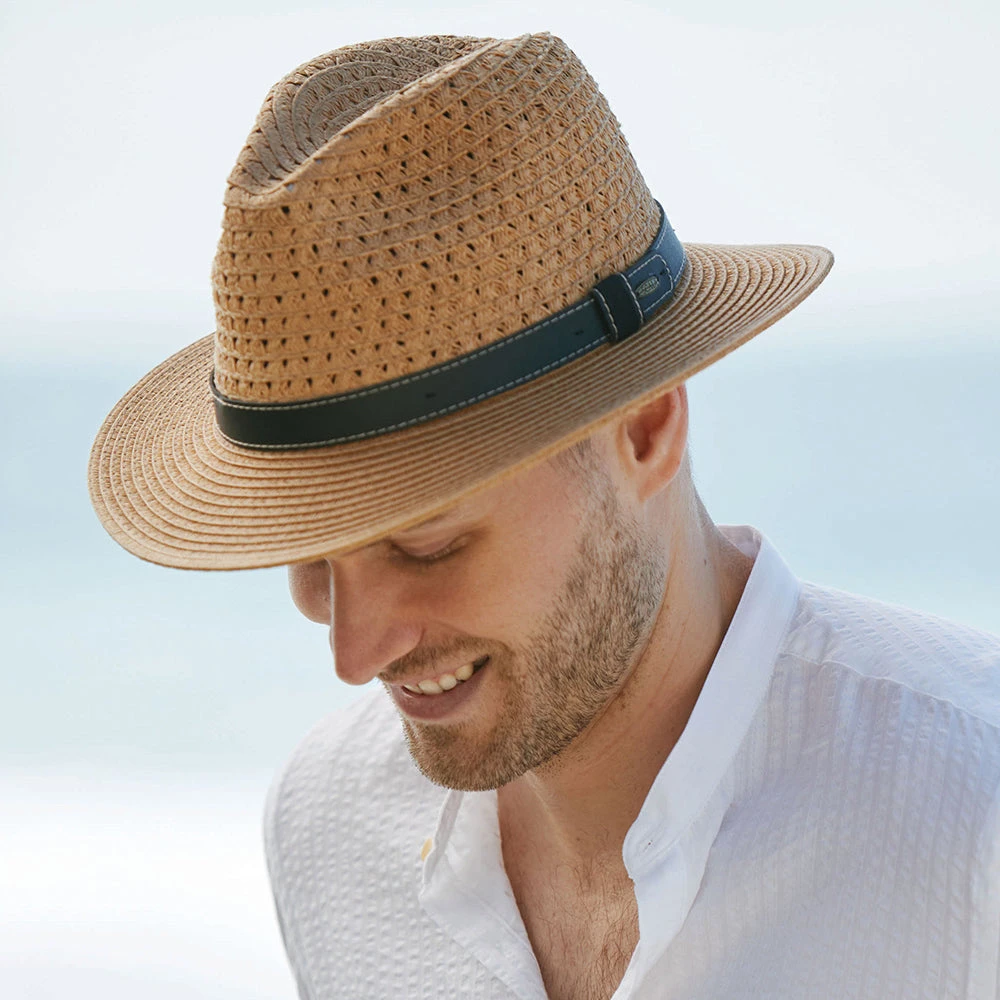 Scala Hats Paper Braid Safari Fedora Hat - Tea - Image 3