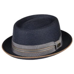 Bailey Hats Carver Pork Pie Hat - Navy Blue