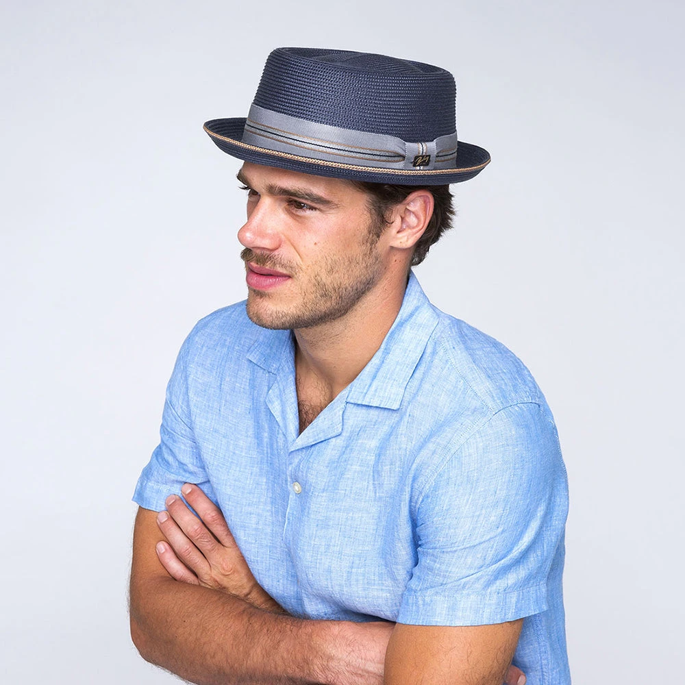 Bailey Hats Carver Pork Pie Hat - Navy Blue - Image 5
