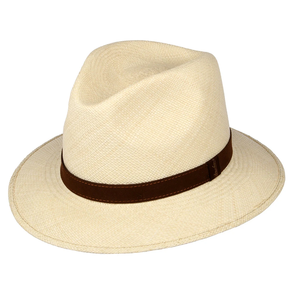 Borsalino Quito Panama Safari Fedora Hat - Natural
