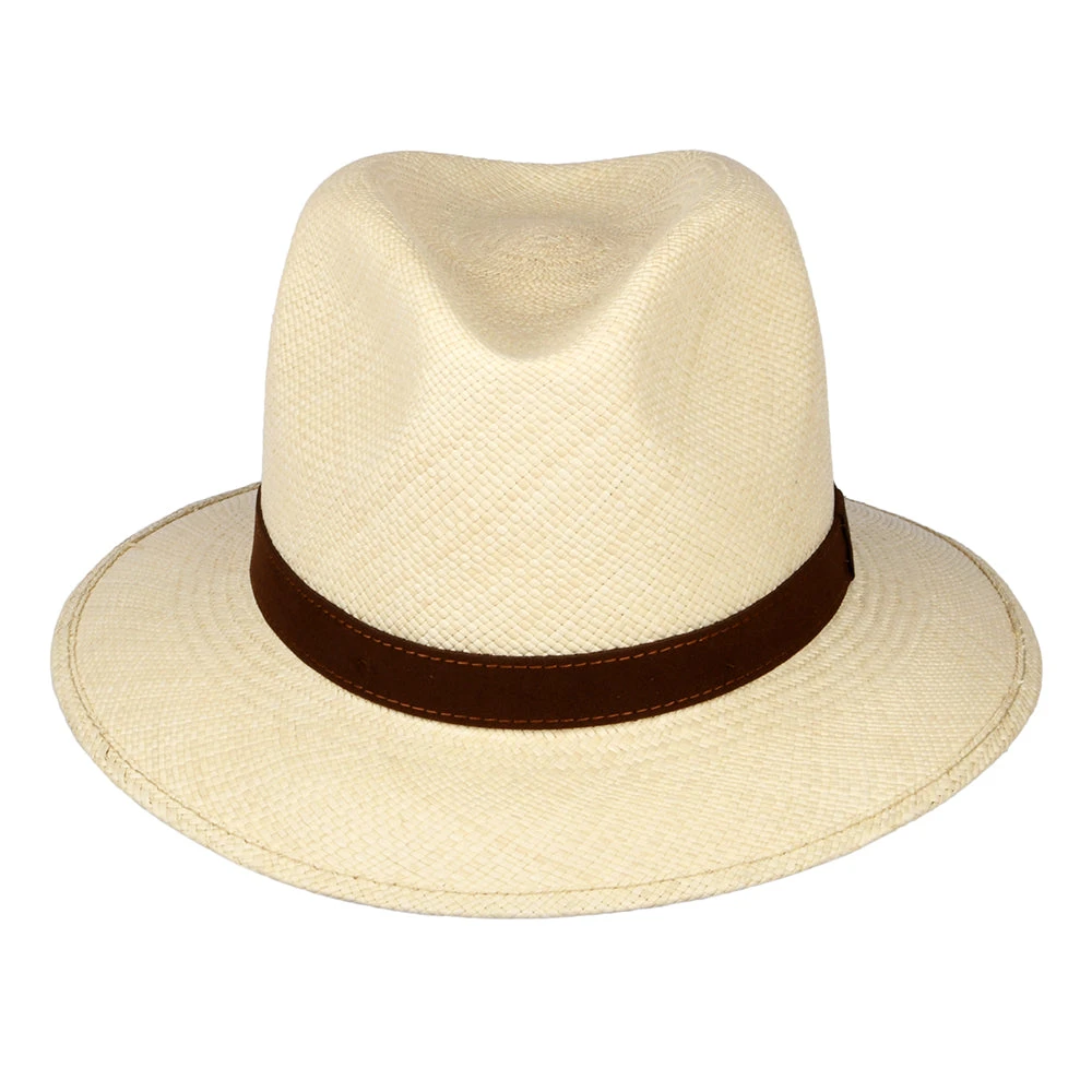 Borsalino Quito Panama Safari Fedora Hat - Natural - Image 3