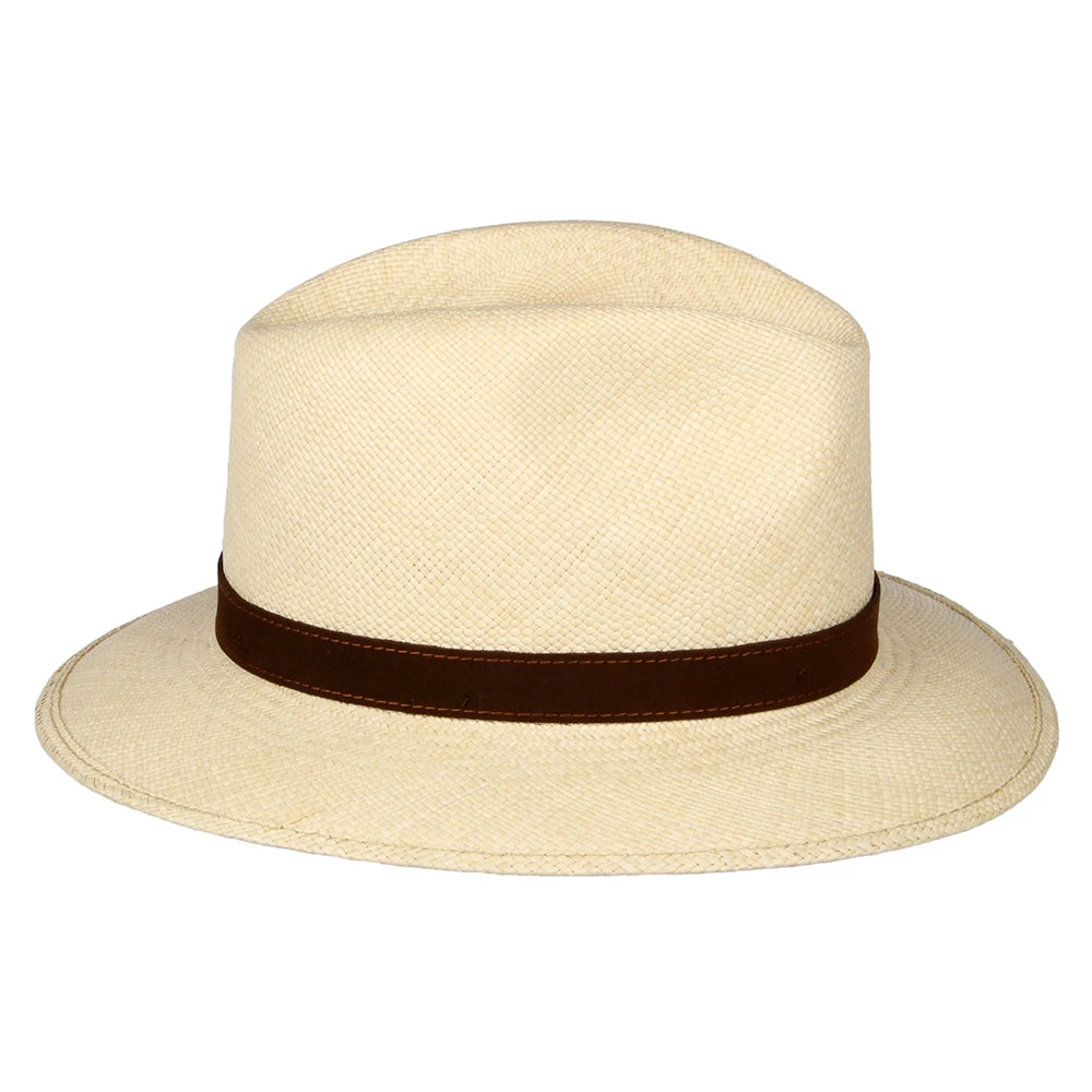 Borsalino Quito Panama Safari Fedora Hat - Natural - Image 4