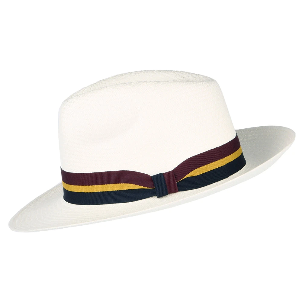 Failsworth Hats Regimental Panama Fedora Hat - Bleach - Image 2
