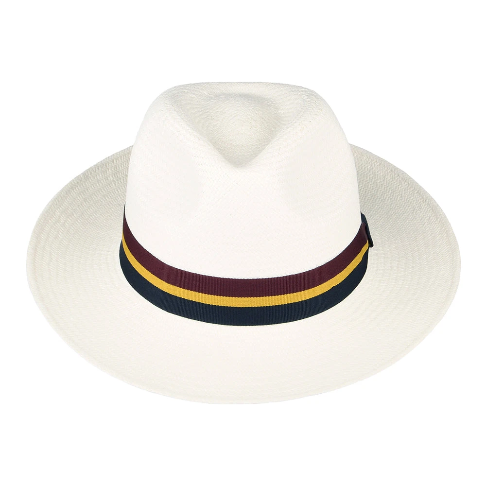 Failsworth Hats Regimental Panama Fedora Hat - Bleach - Image 3