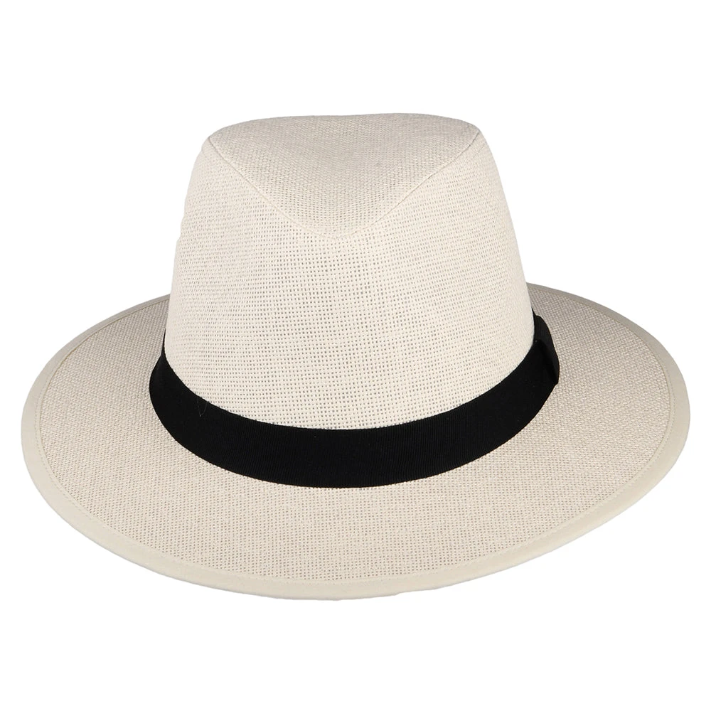 Failsworth Hats Toyo Straw Safari Fedora Hat - Natural - Image 3
