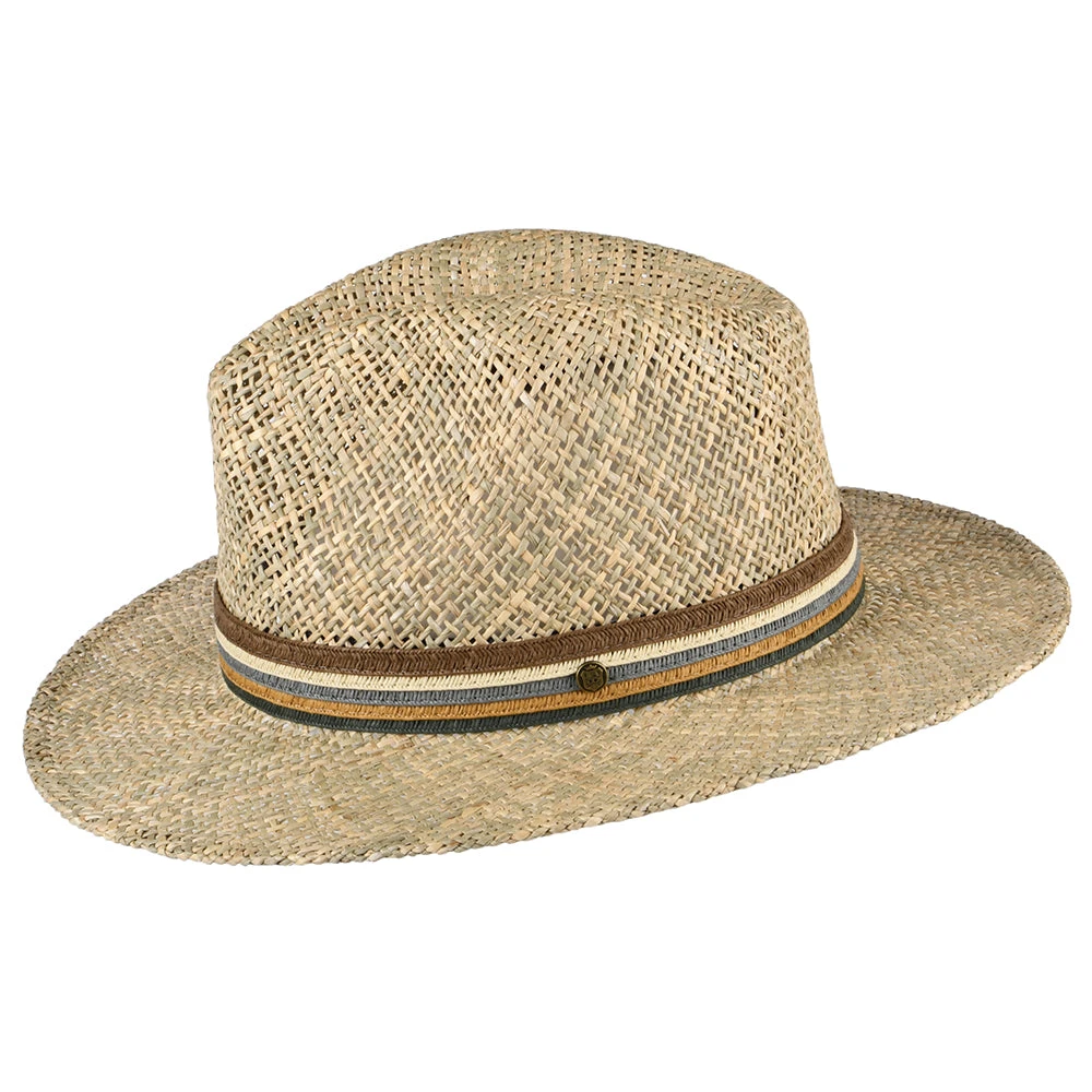 Failsworth Hats Havana Seagrass Straw Fedora Hat - Natural - Image 2