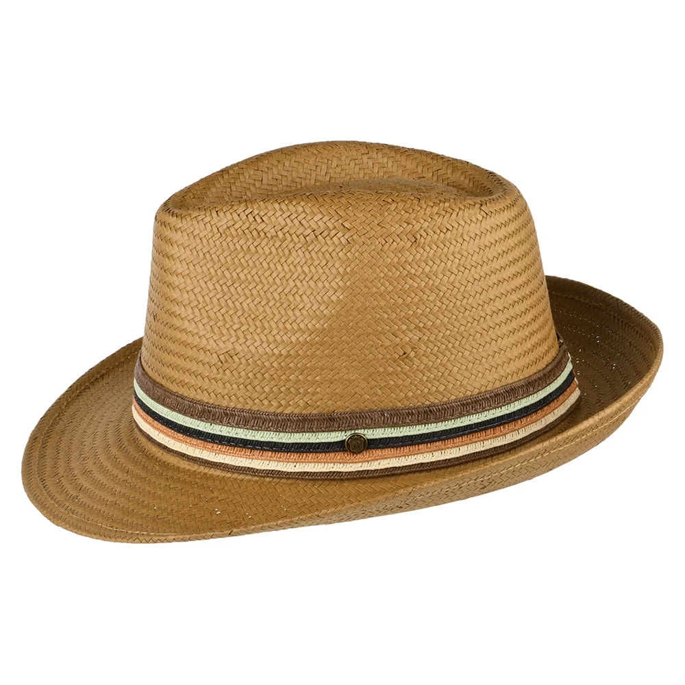 Failsworth Hats Monaco Straw Fedora Hat - Tobacco - Image 2