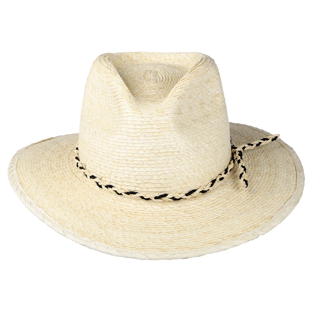 Brixton Hats Messer Western Straw Fedora Hat - Natural - Image 3