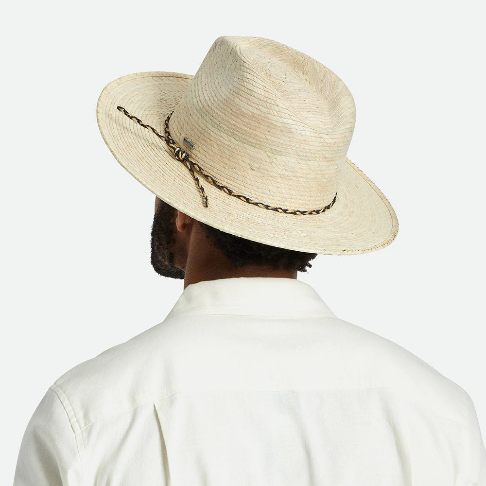 Brixton Hats Messer Western Straw Fedora Hat - Natural - Image 5