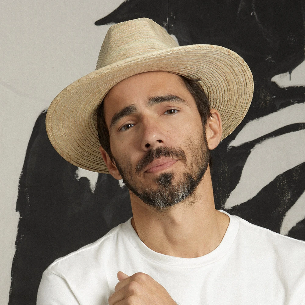 Brixton Hats Messer Western Straw Fedora Hat - Natural - Image 8