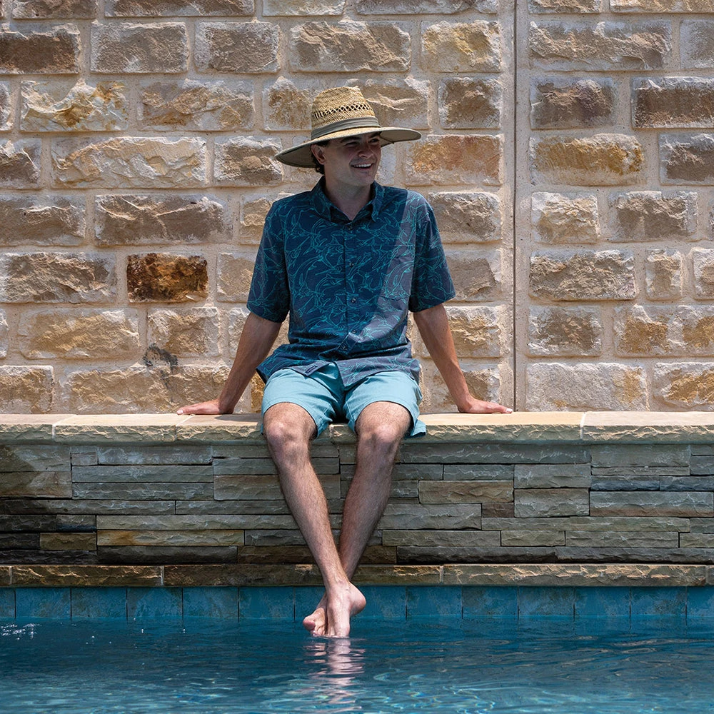 Dorfman Pacific Hats Rush Straw Lifeguard Hat - Natural-Khaki - Image 3