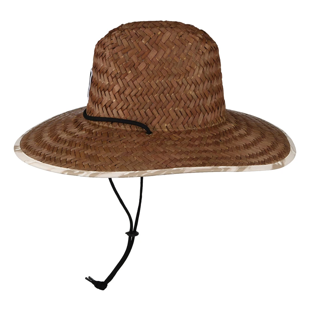Brixton Hats Alpha Square Straw Lifeguard Hat - Toffee-Off White - Image 2